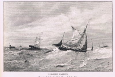 ゴールストンの港（The Magazine of Art 1893, Cassell and Companyより 作： Edwin Hayes