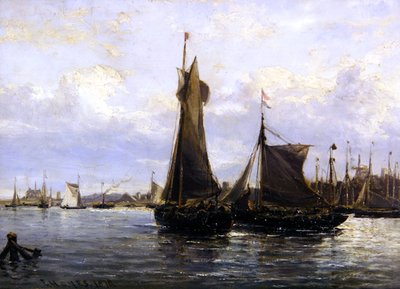 Gorlston Harbour、1878 作： Edwin Hayes