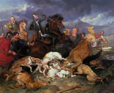 チェビー チェイスの狩猟、1826 年。 作： Edwin Henry Landseer