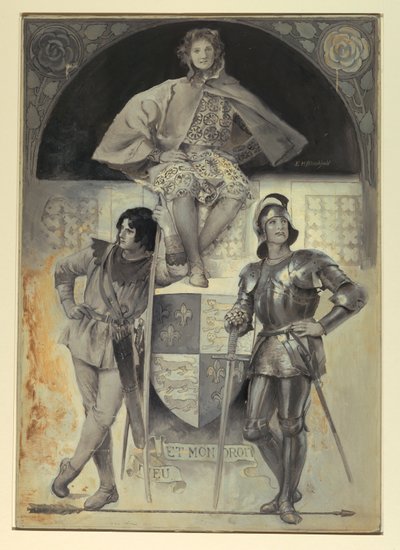 Pages and Knights、「The Man at Arms」の口絵 作： Edwin Howland Blashfield