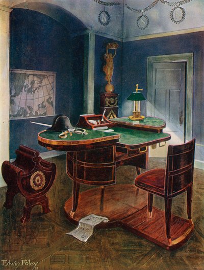 フランス、カンポニー城とナポレオン最初の局、マルメゾン城 作： Edwin John Foley