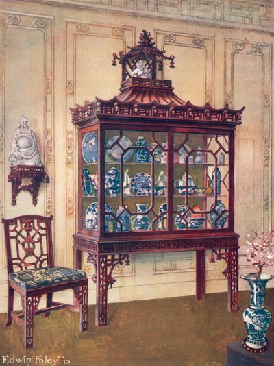 チッペンデールのチャイナマナー、チッペンデールのチャイナチェアに刻まれた中国の事件 作： Edwin John Foley