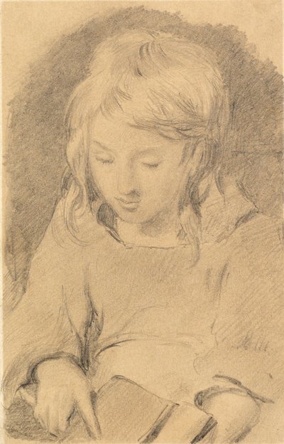 若い女の子カーディングウール 作： Edwin Landseer