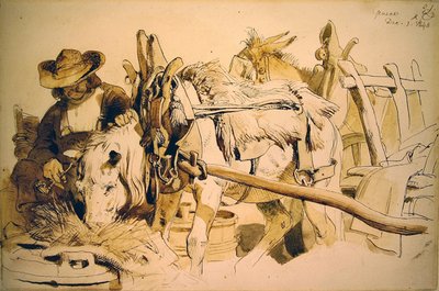 ジュネーブのポニーとカート 作： Edwin Landseer