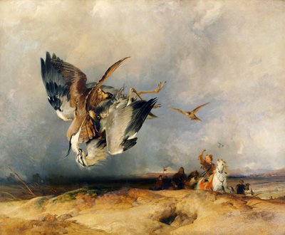 Hawking in the Olden Time, c.1831 (oil on canvas)   1461612   ja       japanese Successfully Translated  Original: Young girl of Bayeux (coloured engraving) Translat: バイユーの少女 (カラー彫刻) 1463968 日 日本 正常に翻訳されました 原文：【からの1つ】挿絵からシェイクスピアへ 翻訳: [1 つから] シェイクスピアの挿絵 144 作： Edwin Landseer