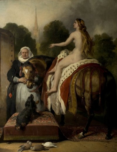 Lady Godivas Prayer、1865年頃 作： Edwin Landseer