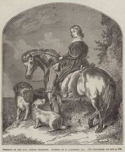 名誉あるアシュリー・ポンソンビーの肖像 作： Edwin Landseer