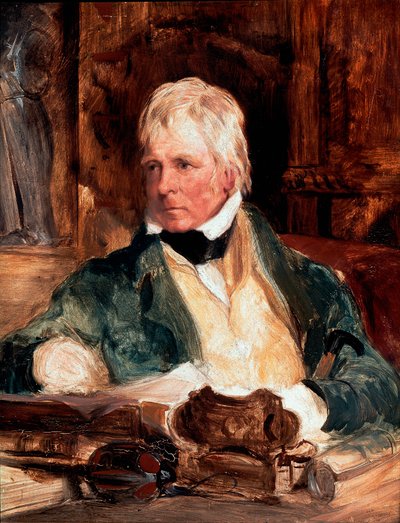 ウォルター・スコット（1771-1832）の肖像 エドウィン・ヘンリー・ランドシーア（1802-1873）によるスコットランドの作家の絵画 1824 Sun.29.2 cm x 24.1 cm ロンドン、ナショナル・ポートレート・ギャラリー 作： Edwin Landseer