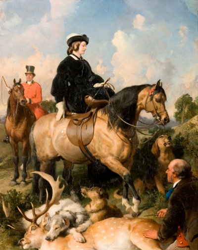ウィンザーホームパークのビクトリア女王、1865年 作： Edwin Landseer