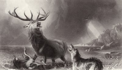 スタッグアットベイ 作： Edwin Landseer