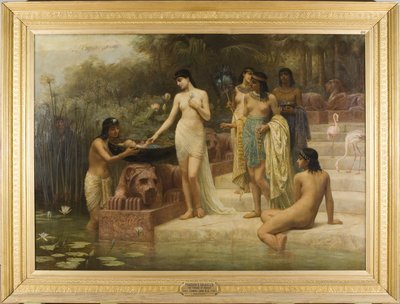 ファラオの娘-モーゼの発見 作： Edwin Longsden Long