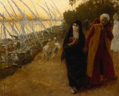 ナイル川で 作： Edwin Lord Weeks