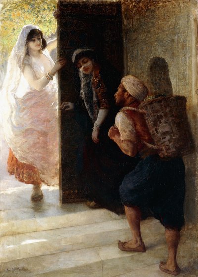 千夜一夜、バグダッドのポーター、1900年頃 作： Edwin Lord Weeks
