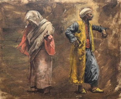2つの人物の研究、ca。 1878年。 作： Edwin Lord Weeks
