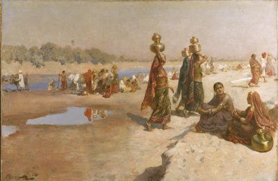ガンジスの水運搬人、1885年頃（キャンバスに油彩） 作： Edwin Lord Weeks