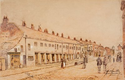 シャンブル、チャーチ・ストリートより 1891-1917年頃（水彩、紙） 作： Edwin Robert Beattie