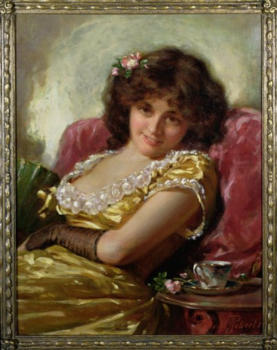 女性の肖像、1890年頃 作： Edwin Thomas Roberts