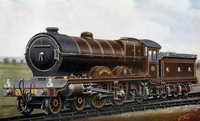 第 4 橋を渡って: 北ブリティッシュ鉄道用のアバドニアン「アトランティック」型エンジン 作： Edwin Thomas Rudd