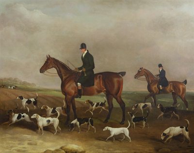 ホイッパーを乗せたハリアーとのマイケルビバリー、1831年 作： Edwin W. Cooper