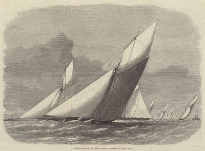 ロイヤルロンドンヨットクラブのカッターマッチ 作： Edwin Weedon
