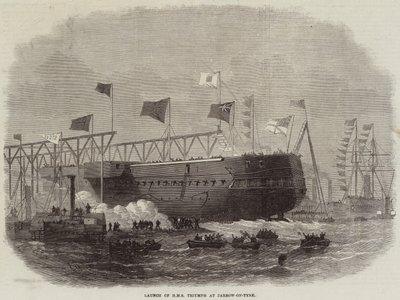 Jarrow-on-TyneでHMS Triumphを発表 作： Edwin Weedon
