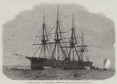 私たちの鉄被覆艦隊、チャタムのフォリーポイント沖のHM蒸気フリゲートアキレス 作： Edwin Weedon