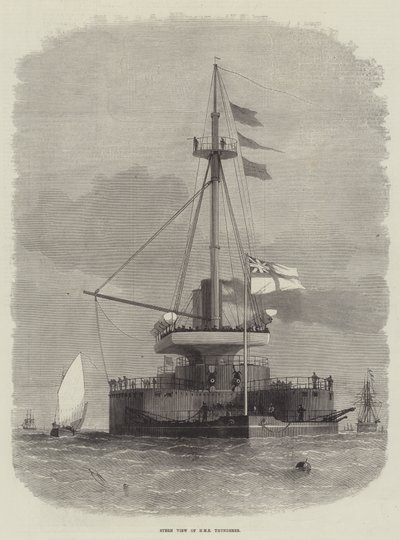HMSサンダーの船尾ビュー 作： Edwin Weedon