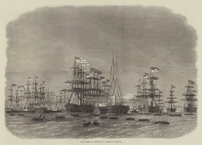 ポートランドハーバーのアイアンクラッドの艦隊 作： Edwin Weedon