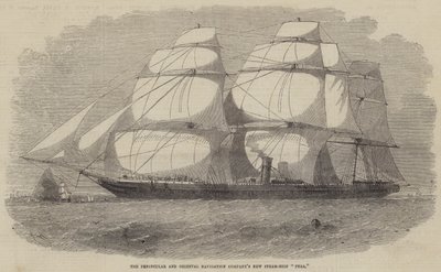 半島および東洋航海会社の新しい蒸気船ペラ 作： Edwin Weedon