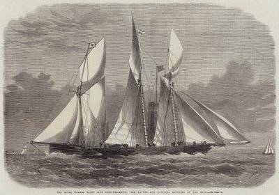 ロイヤルテムズヨットクラブスクーナーマッチ、ノアでのXanthaとGlorianaのラウンド 作： Edwin Weedon