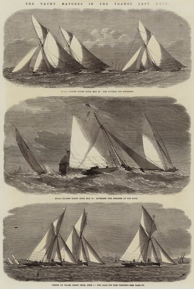 先週のテムズ川でのヨットの試合 作： Edwin Weedon