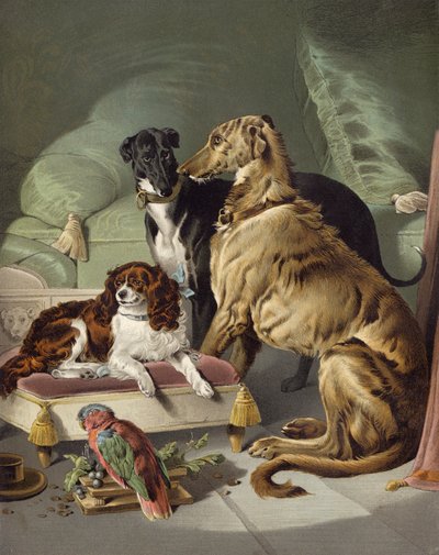 ダッシュ、ヘクター、ネロ、ロリー 作： Edwin after Landseer