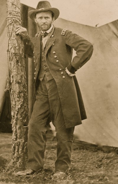 U.S.グラント将軍（1863年、ヴァージニア州コールドハーバー司令部にて）（写真）。 作： Egbert Guy Fowx