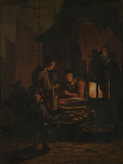 夜の魚市場 作： Egbert van der Poel