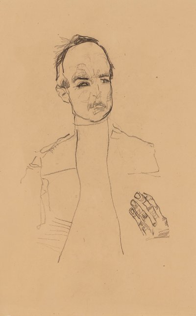 2022 NYR 20682 0724 001(エゴン・シーレ、手を組んで座る少年の肖像画習作 dr oska011034) 作： エゴンシーレ