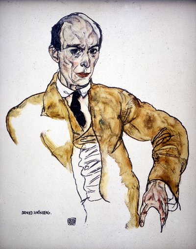 アーノルドシェーンベルク、1917年 作： Egon Schiele