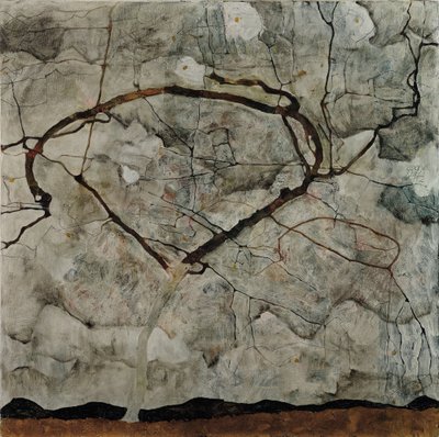 乱流の秋の木、1912 作： Egon Schiele