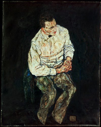 カール・グリュンヴァルトの肖像 [Portrait Karl Gruenwald] ... 作： Egon Schiele