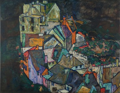 住宅のクレセントIII 作： Egon Schiele