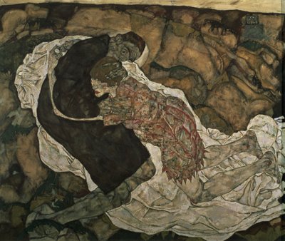 死と乙女（男と女） 作： Egon Schiele