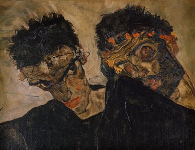 エレミテン（油彩・キャンバス） 作： Egon Schiele