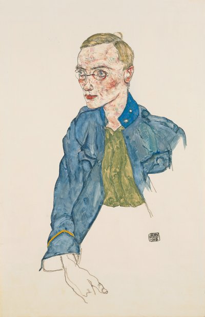 1年間、志願兵として二等兵を務めた 作： Egon Schiele
