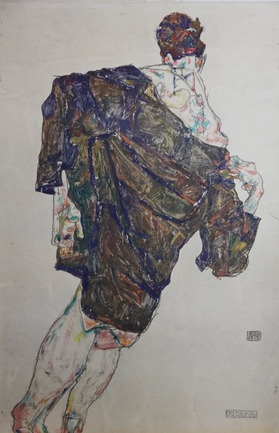 1913 年にマントルを付けた図。 作： Egon Schiele