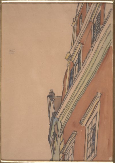 建物の正面図：クルマウの家 作： Egon Schiele