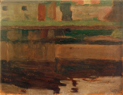 私は川沿いの家 作： Egon Schiele