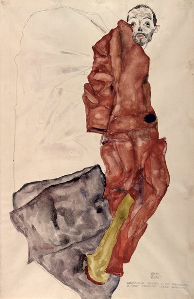 芸術家を妨害することは犯罪です: それはつぼみの生命を殺すことです 作： Egon Schiele