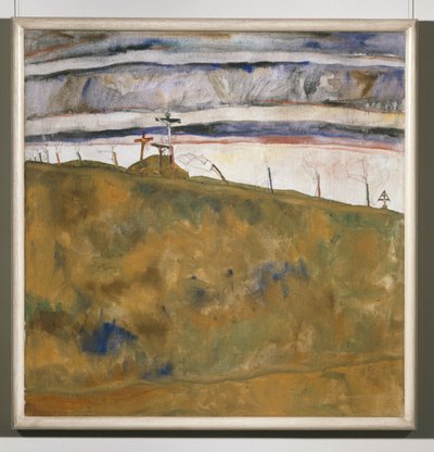 カルヴァリエンベルク（キャンバスに絵画） 作： Egon Schiele