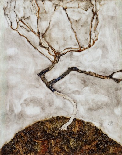 晩秋の小さな木 作： Egon Schiele