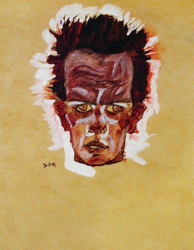 コップ（ガッシュ、水彩、木炭） 作： Egon Schiele
