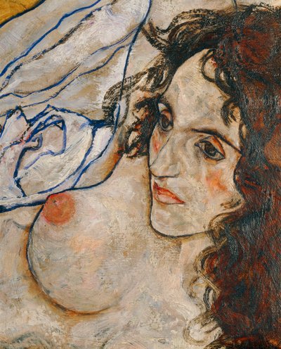 リーゲンデ・フラウ（油彩・キャンバス） 作： Egon Schiele